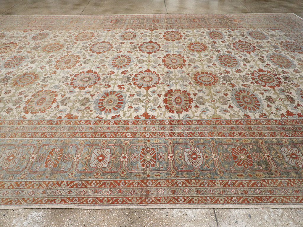 Antique Persian Bibikabad Oversize Carpet, No.24523 - Staging