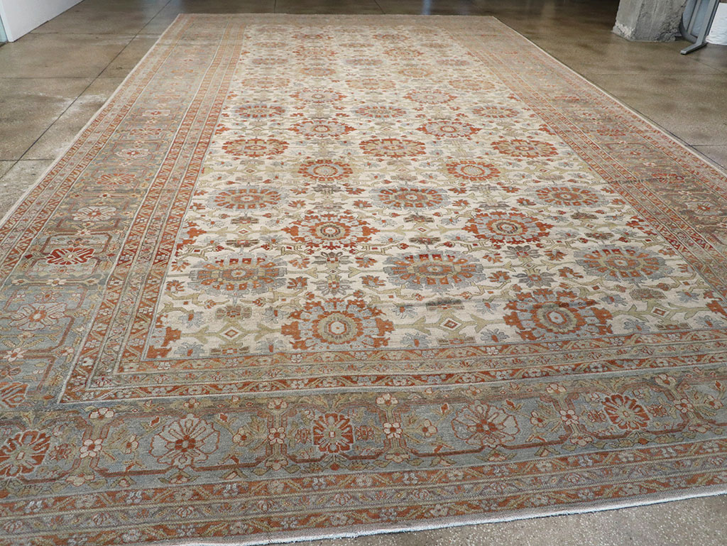 Antique Persian Bibikabad Oversize Carpet, No.24523 - Staging
