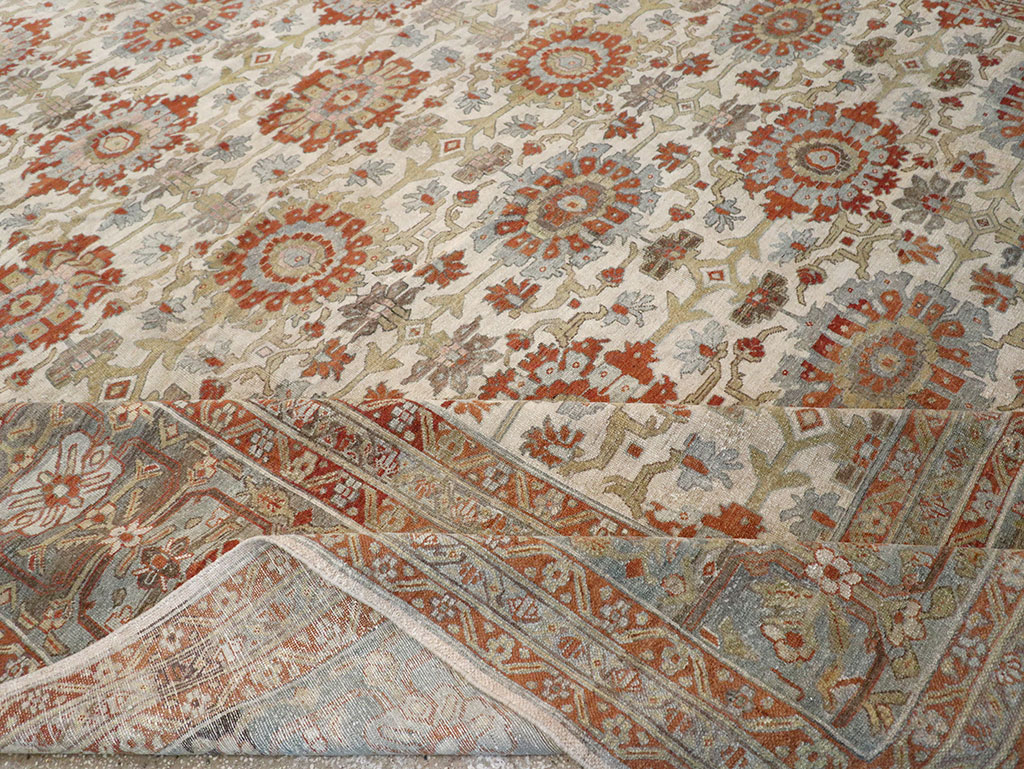 Antique Persian Bibikabad Oversize Carpet, No.24523 - Staging
