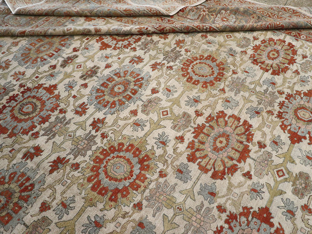 Antique Persian Bibikabad Oversize Carpet, No.24523 - Staging