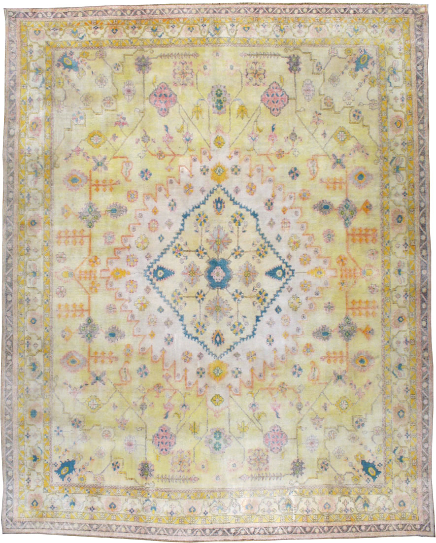 Vintage Indian Cotton Agra Carpet, No.24524 - Staging
