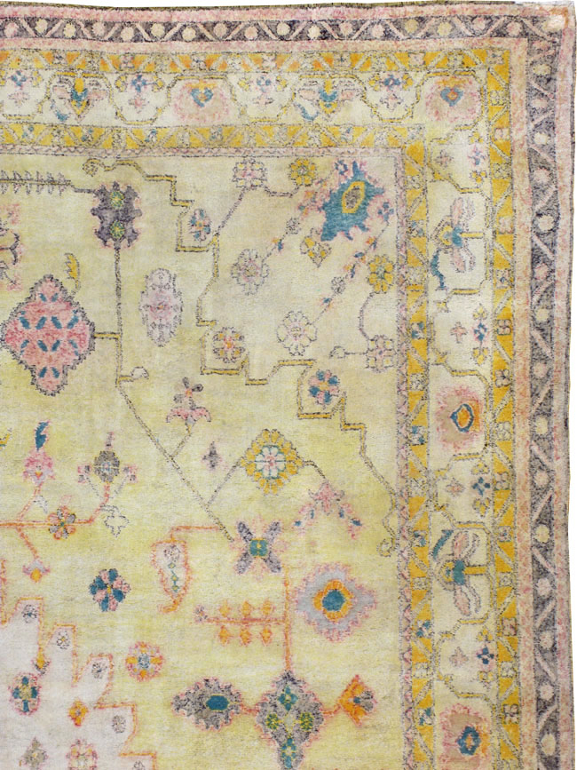 Vintage Indian Cotton Agra Carpet, No.24524 - Staging