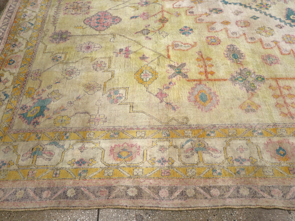 Vintage Indian Cotton Agra Carpet, No.24524 - Staging