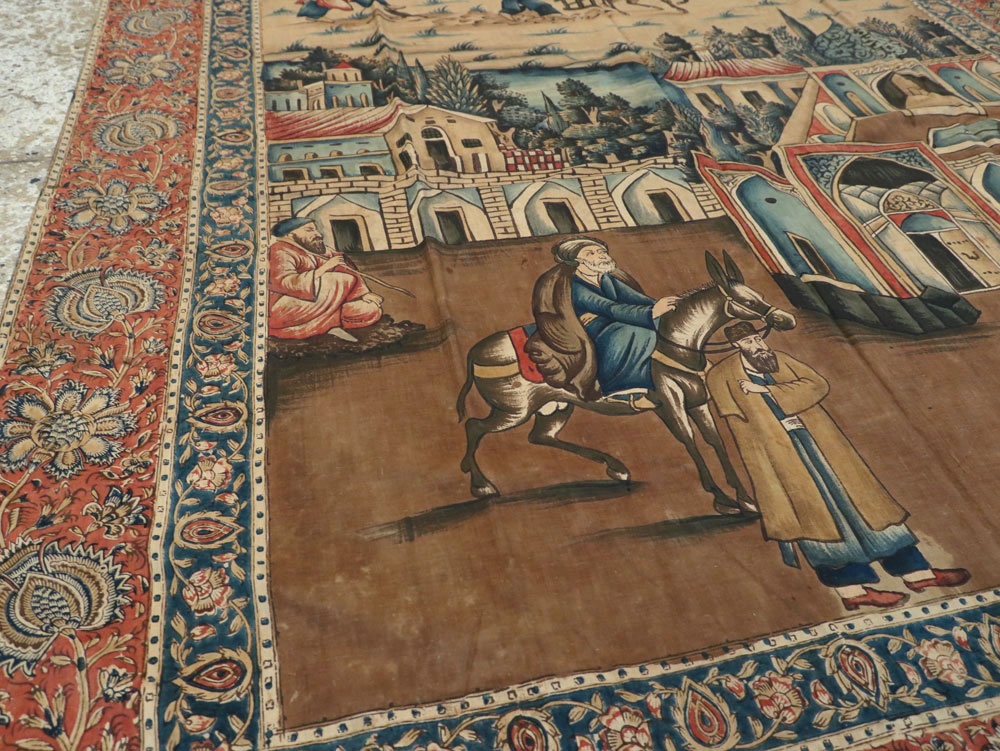 Vintage Persian Pictorial Textile, No.24527 - Staging