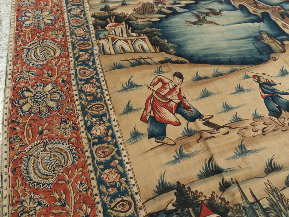 Vintage Persian Pictorial Textile, No.24527 - Staging