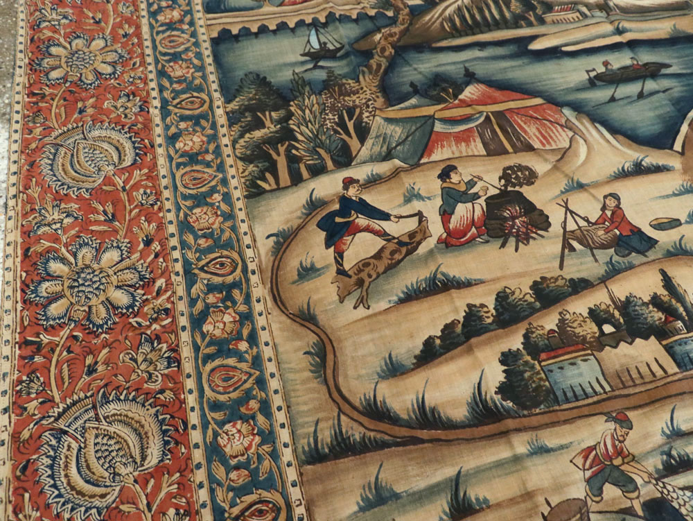 Vintage Persian Pictorial Textile, No.24527 - Staging