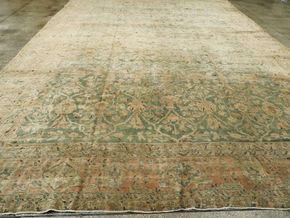 Antique Persian Tabriz Carpet, No.24529 - Staging