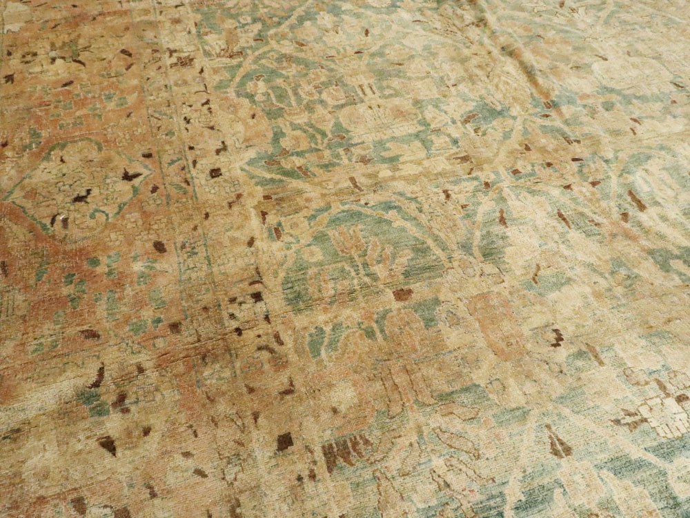 Antique Persian Tabriz Carpet, No.24529 - Staging