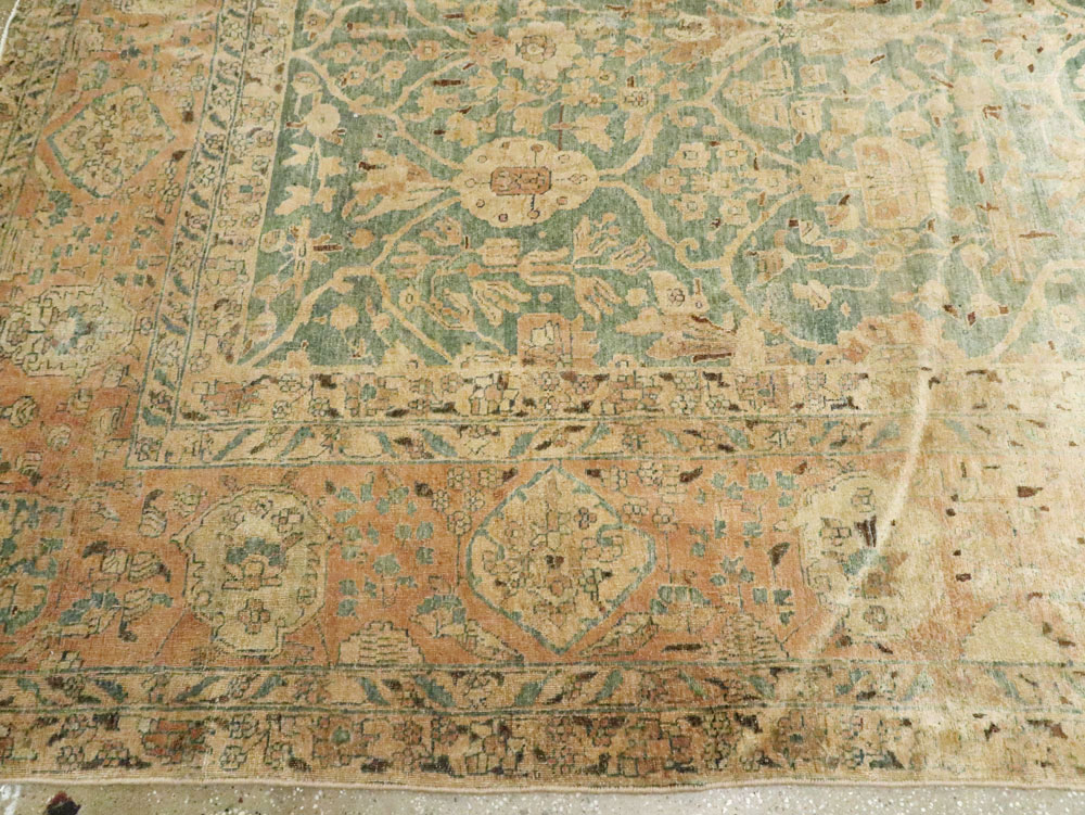 Antique Persian Tabriz Carpet, No.24529 - Staging