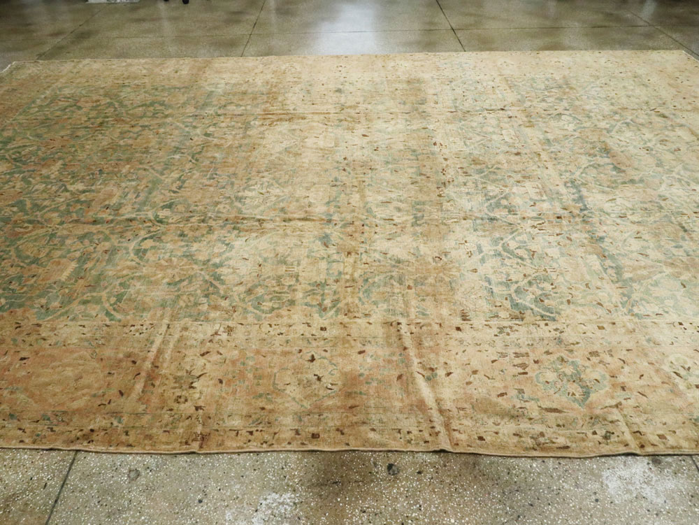 Antique Persian Tabriz Carpet, No.24529 - Staging