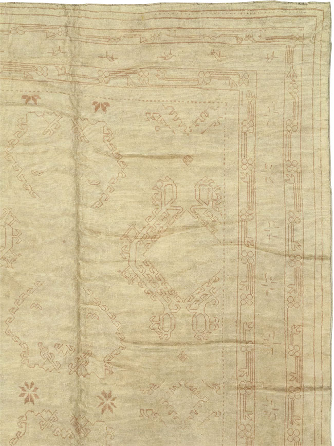 Antique Turkish Oushak Carpet, No.24530 - Staging