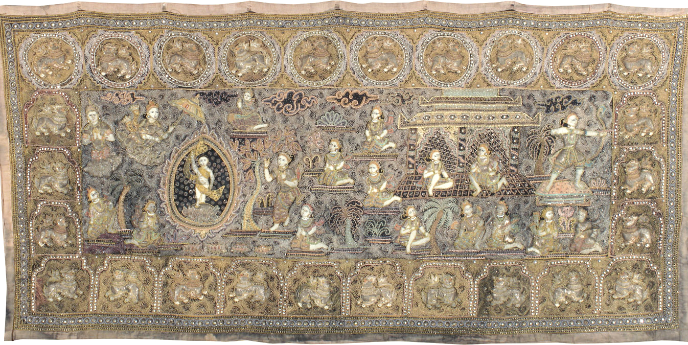 Vintage Burma Tapestry, No.24531 - Staging