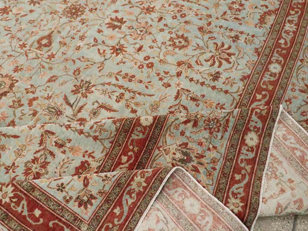 Antique Persian Kashan Oversize Carpet, No.24532 - Staging