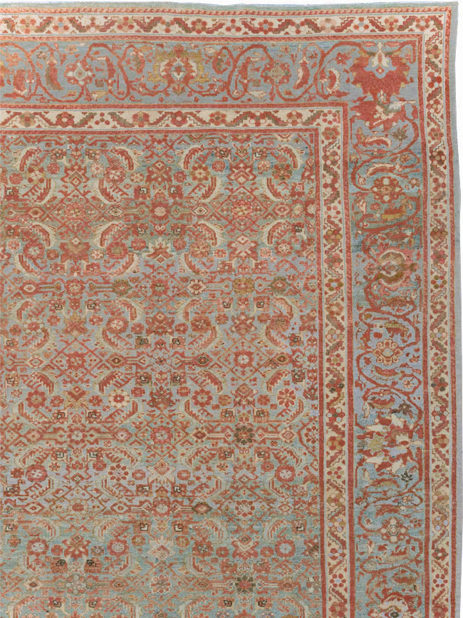 Antique Persian Malayer Large Carpet, No.24537 - Staging