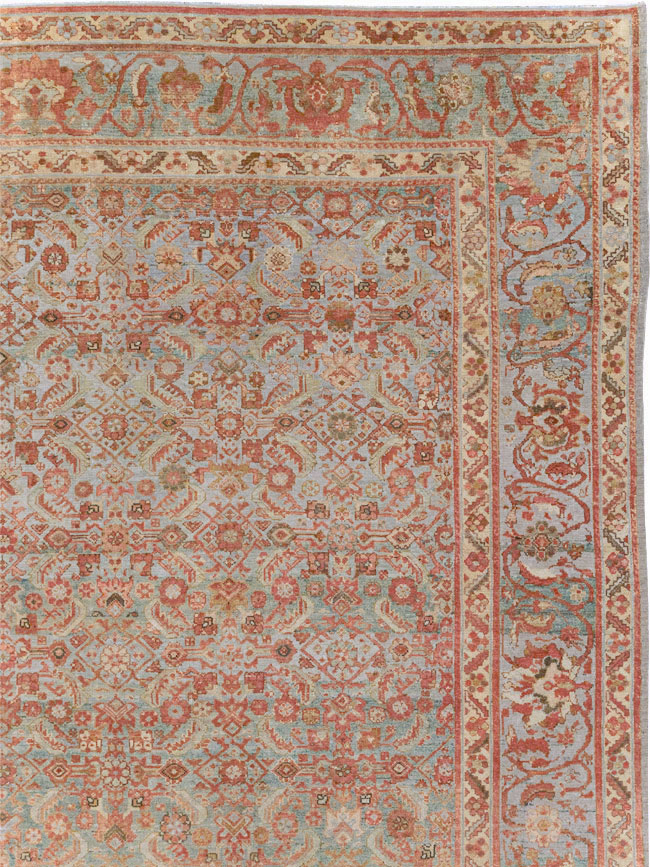 Antique Persian Malayer Large Carpet, No.24537 - Staging
