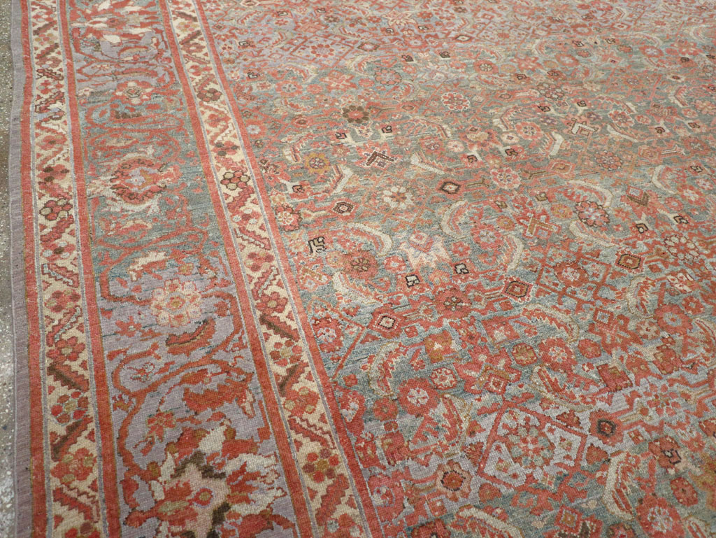 Antique Persian Malayer Large Carpet, No.24537 - Staging