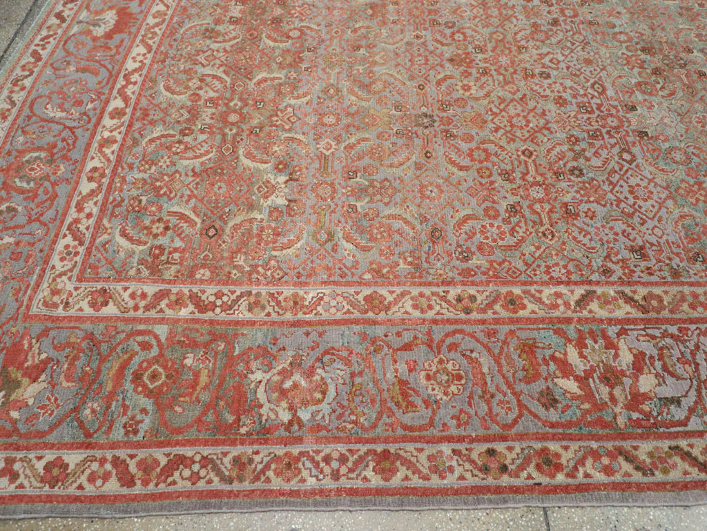 Antique Persian Malayer Large Carpet, No.24537 - Staging