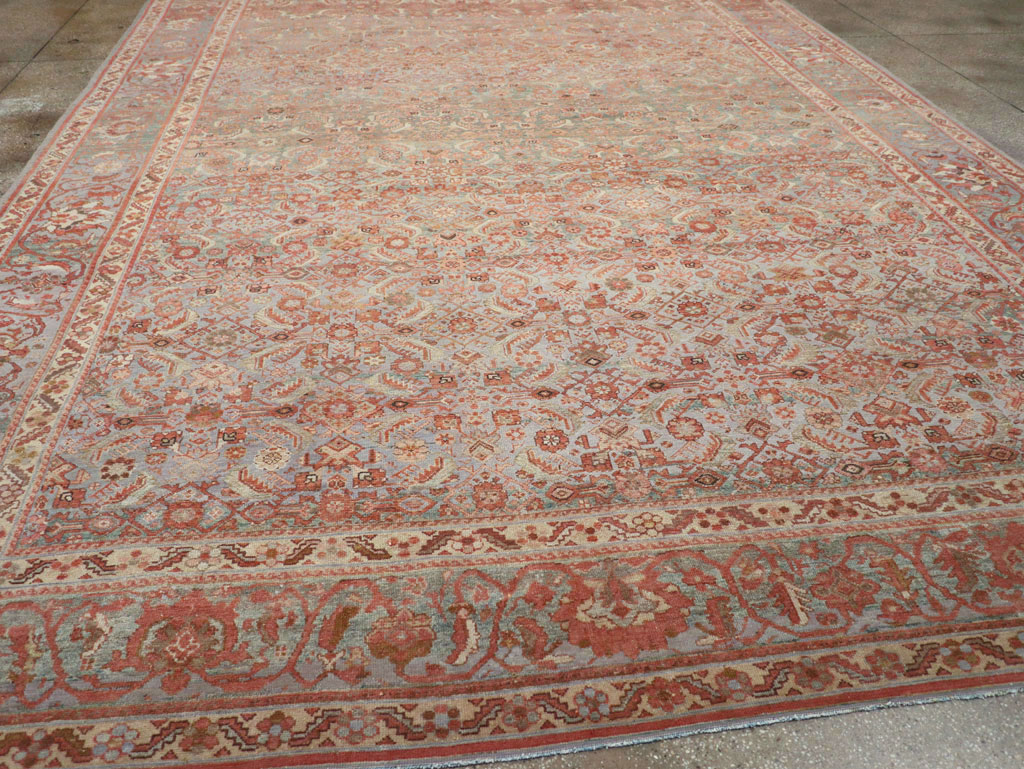 Antique Persian Malayer Large Carpet, No.24537 - Staging