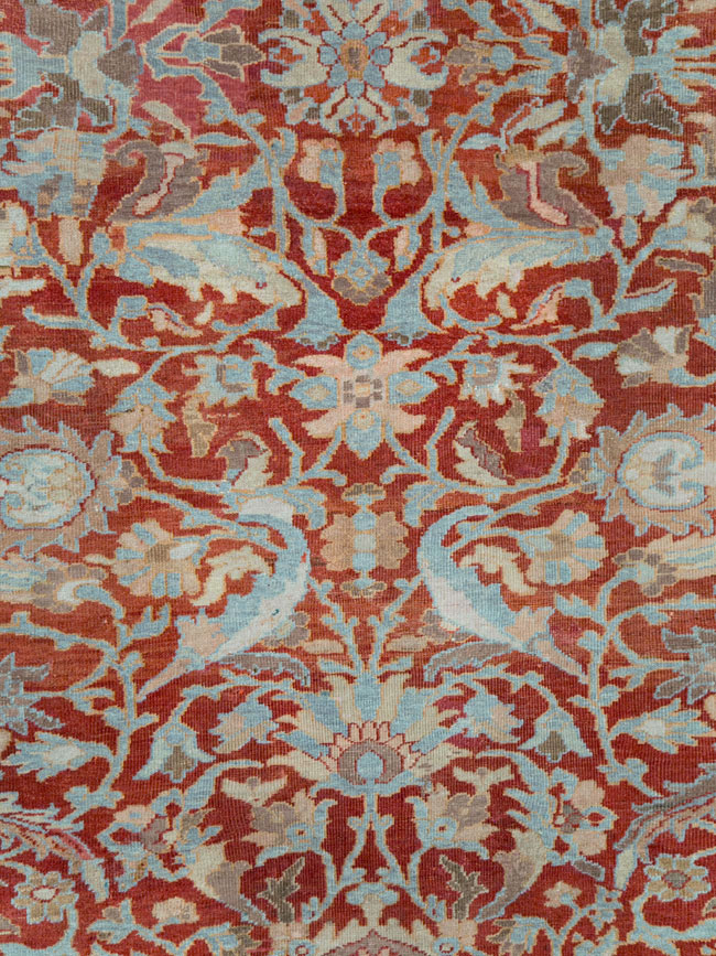 Antique Persian Sultanabad Large Square Room Size Carpet, No.24539 - Staging