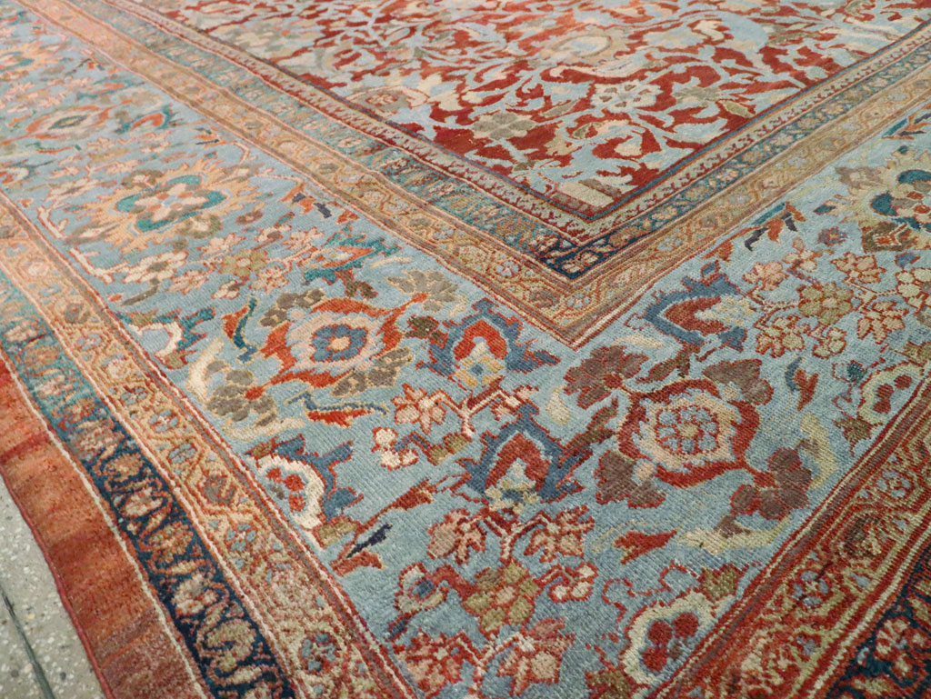 Antique Persian Sultanabad Large Square Room Size Carpet, No.24539 - Staging