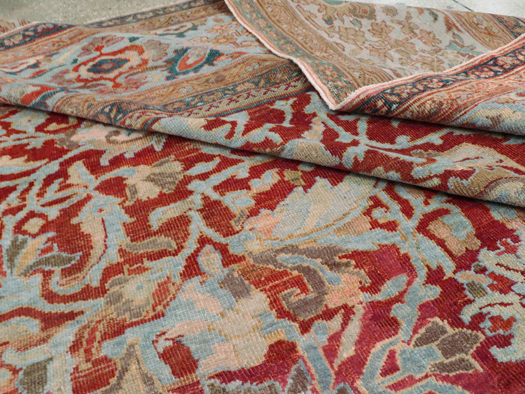 Antique Persian Sultanabad Large Square Room Size Carpet, No.24539 - Staging