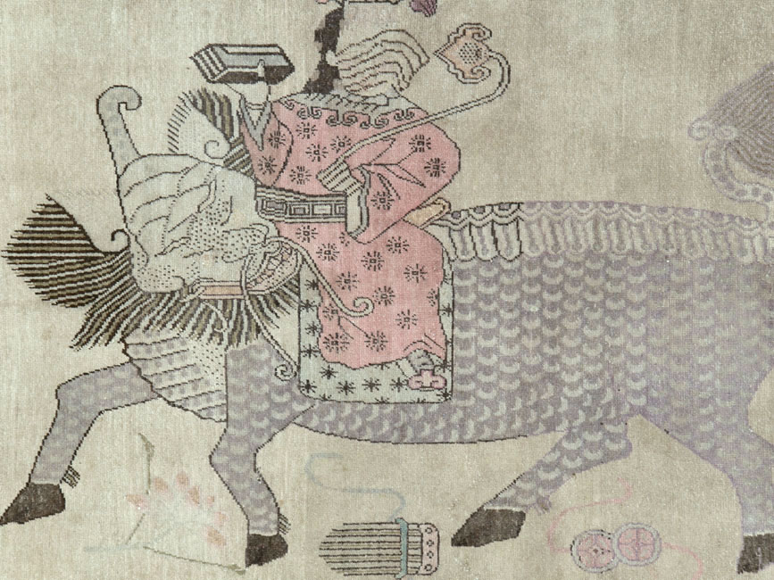 Antique East Turkestan Khotan Gallery Carpet, No.24542 - Staging