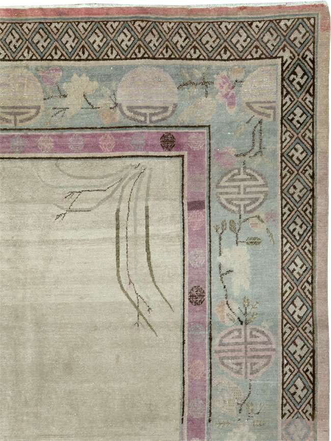 Antique East Turkestan Khotan Gallery Carpet, No.24542 - Staging