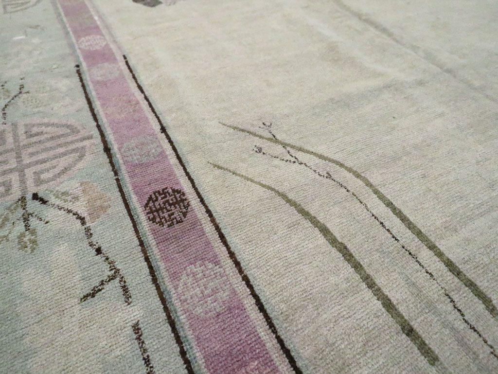 Antique East Turkestan Khotan Gallery Carpet, No.24542 - Staging