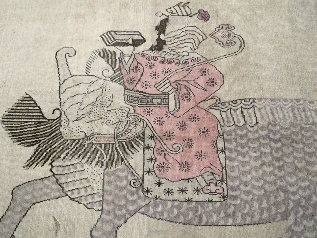 Antique East Turkestan Khotan Gallery Carpet, No.24542 - Staging