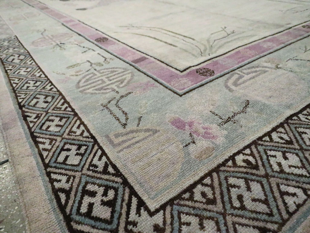 Antique East Turkestan Khotan Gallery Carpet, No.24542 - Staging