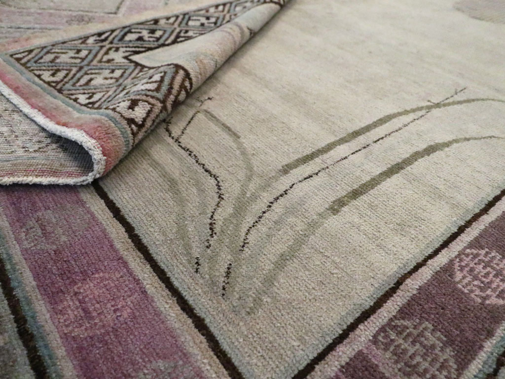 Antique East Turkestan Khotan Gallery Carpet, No.24542 - Staging