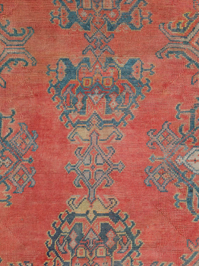 Antique Turkish Oushak Gallery Carpet, No.24548 - Staging