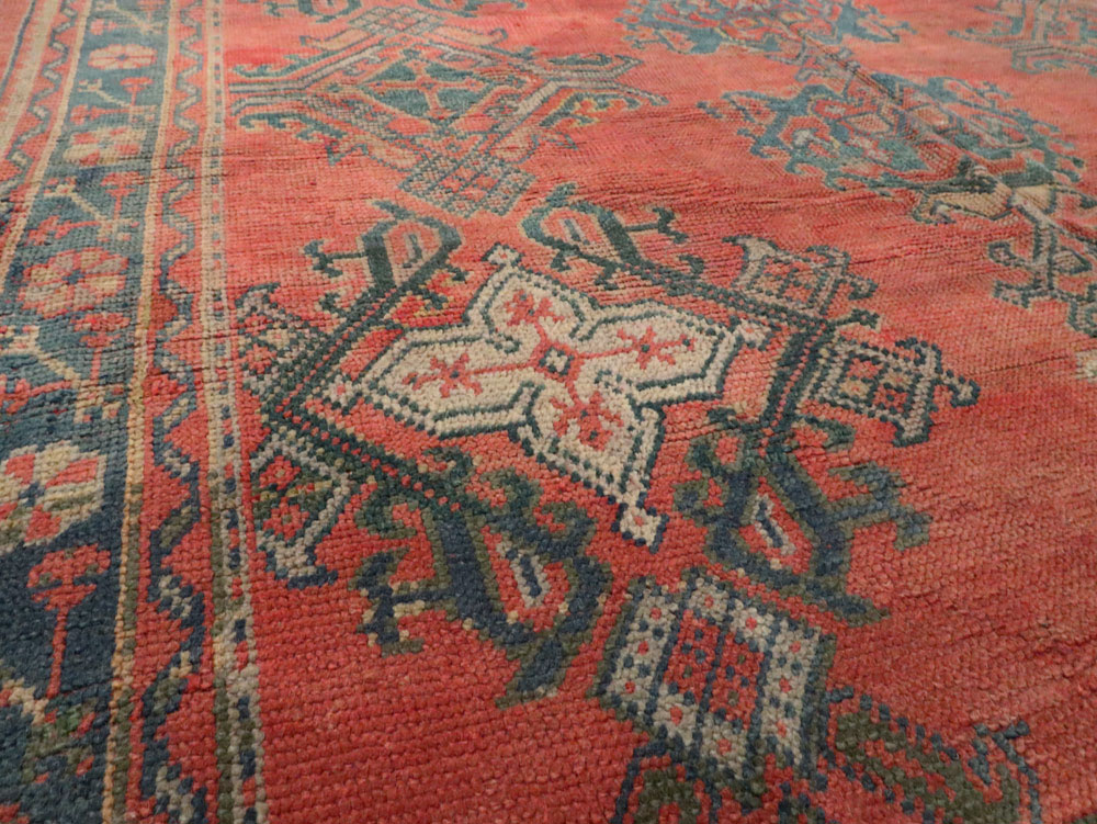 Antique Turkish Oushak Gallery Carpet, No.24548 - Staging