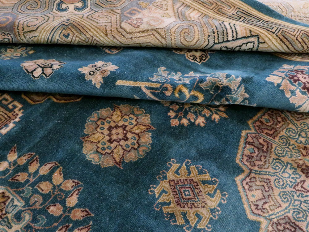 Vintage East Turkestan Khotan Rug, No.24552 - Staging