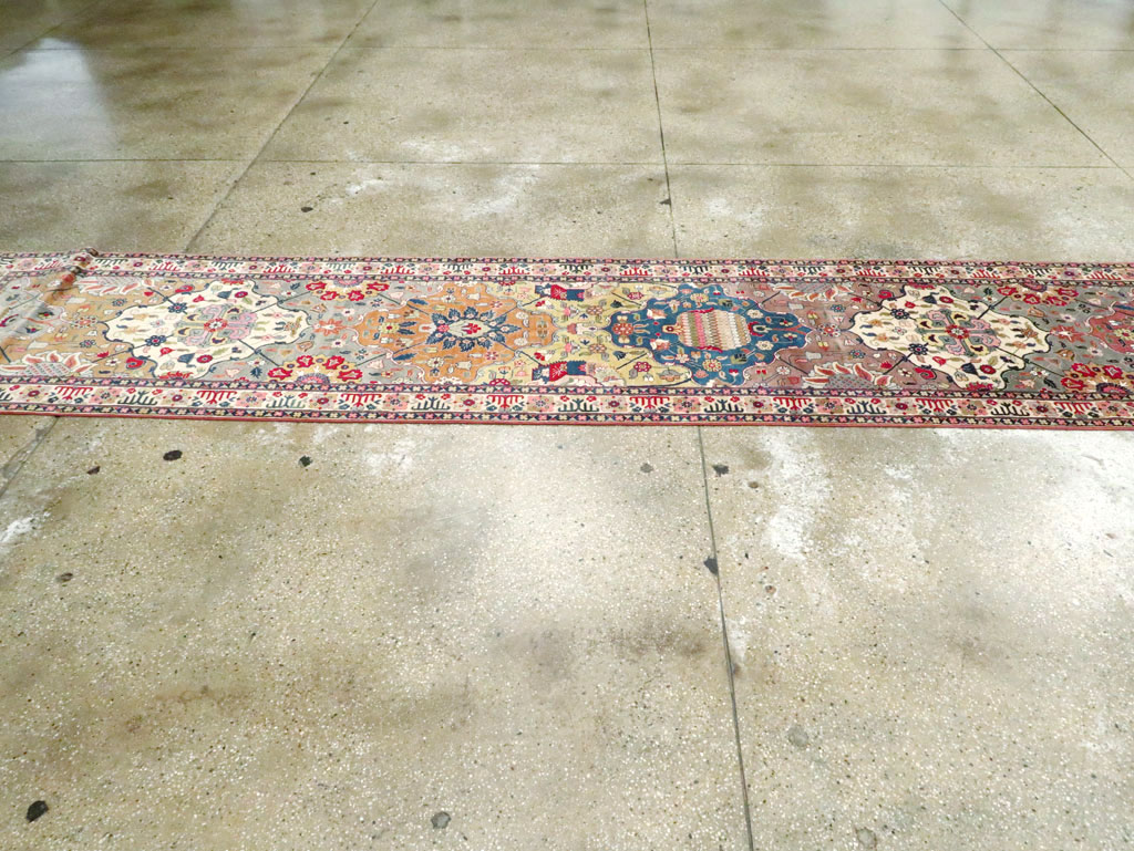 Vintage Persian Tabriz Runner, No.24553 - Staging