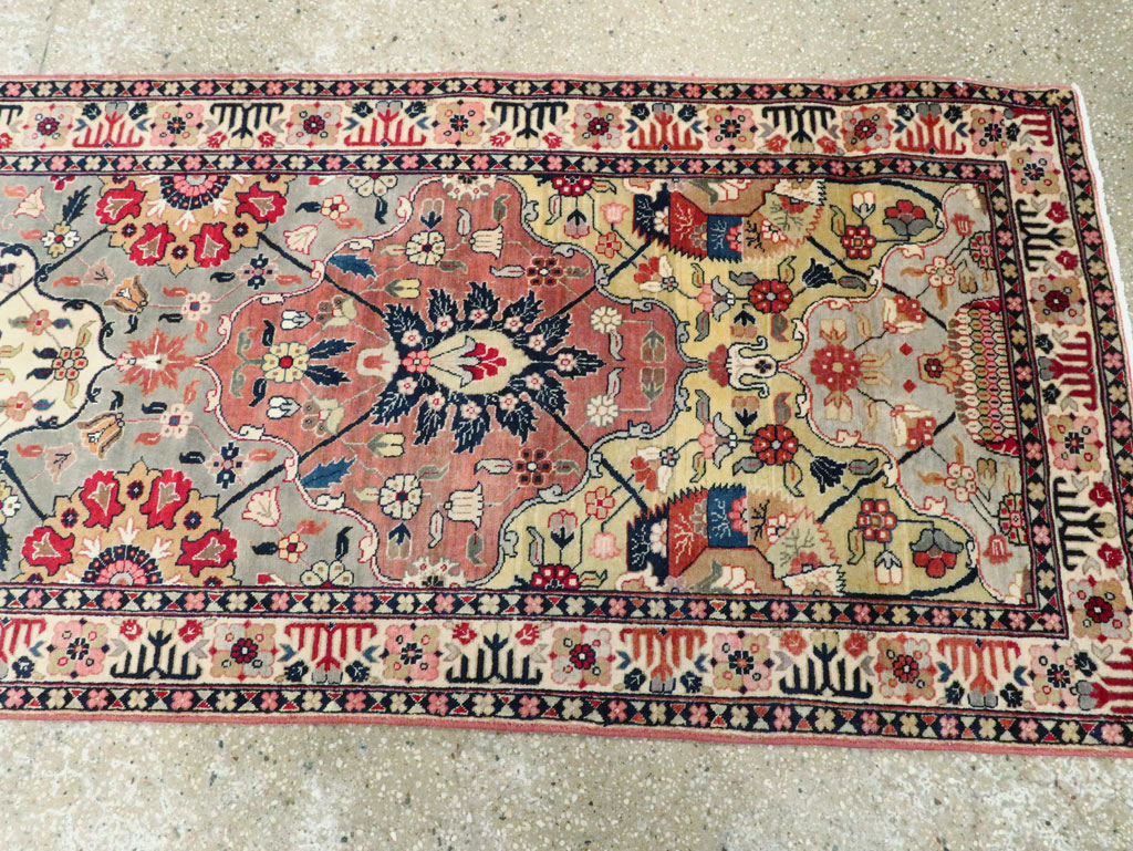 Vintage Persian Tabriz Runner, No.24553 - Staging