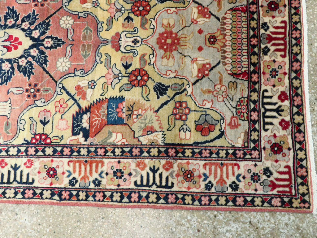 Vintage Persian Tabriz Runner, No.24553 - Staging