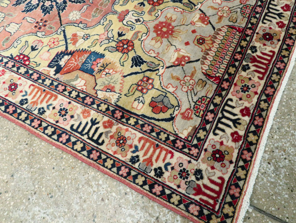 Vintage Persian Tabriz Runner, No.24553 - Staging
