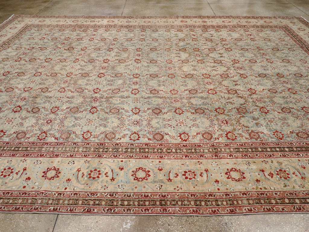 Antique Persian Tabriz Carpet, No.24559 - Staging
