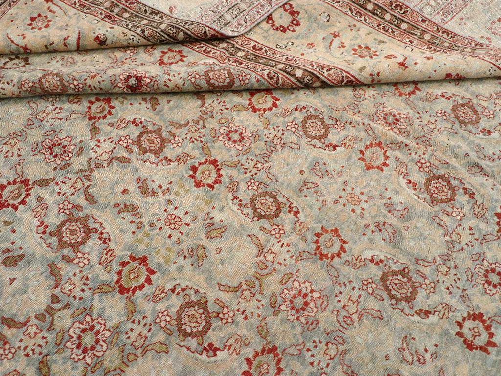 Antique Persian Tabriz Carpet, No.24559 - Staging