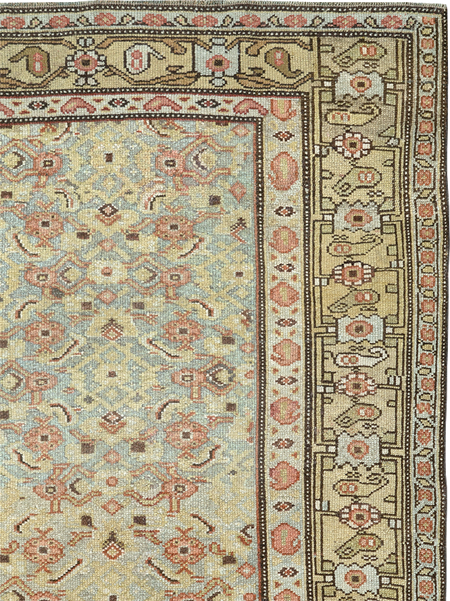 Antique Persian Kurd Accent Rug, No.24560 - Staging