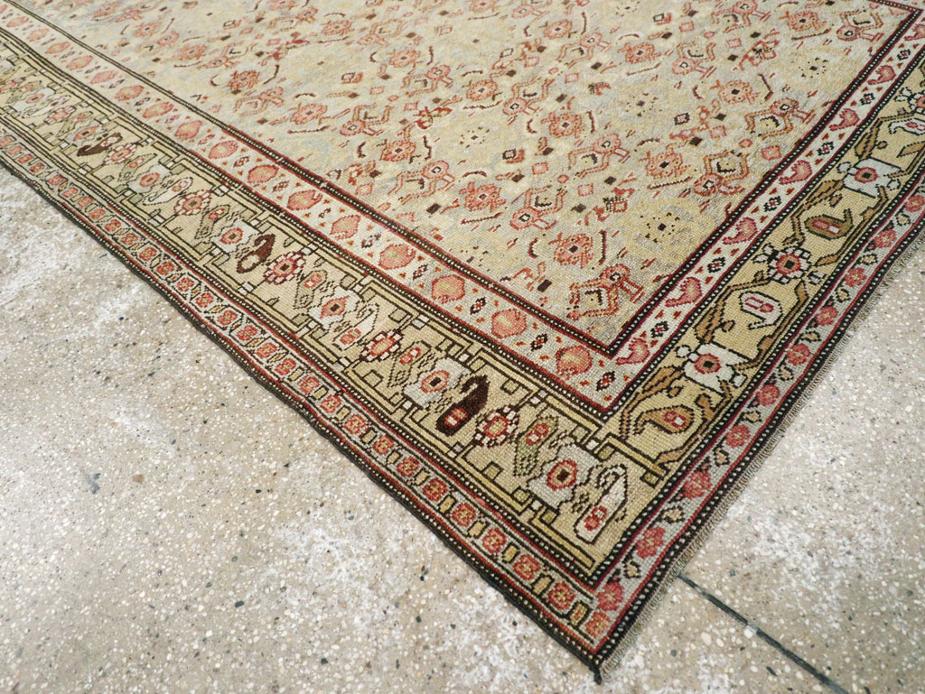 Antique Persian Kurd Accent Rug, No.24560 - Staging