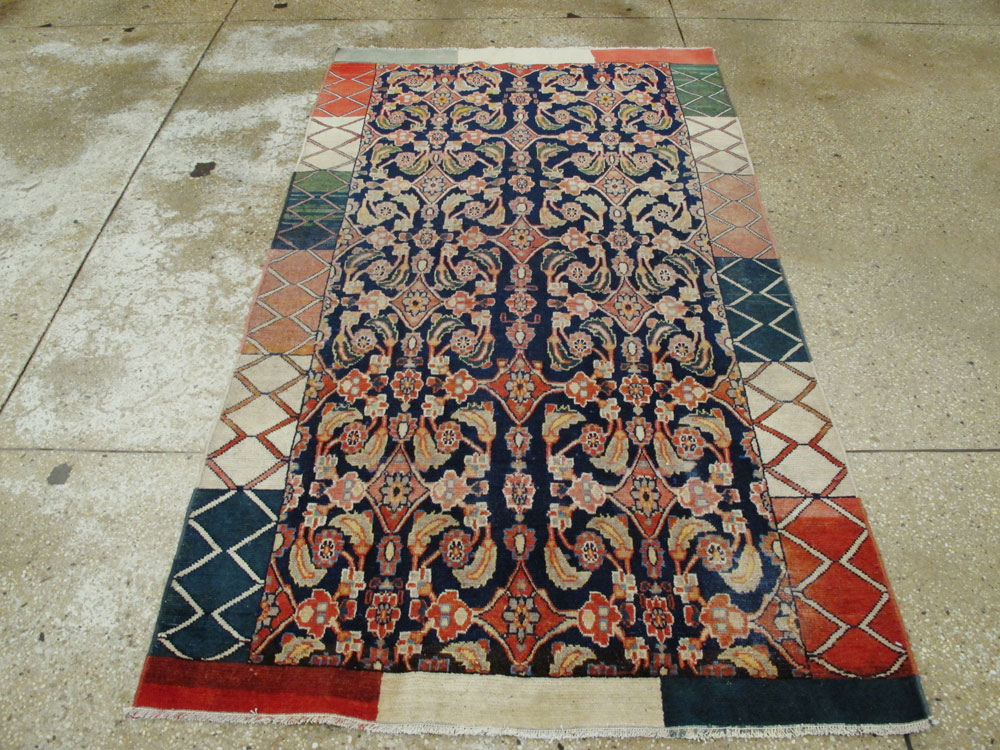 Vintage Persian Tabriz Rug, No.24562 - Staging