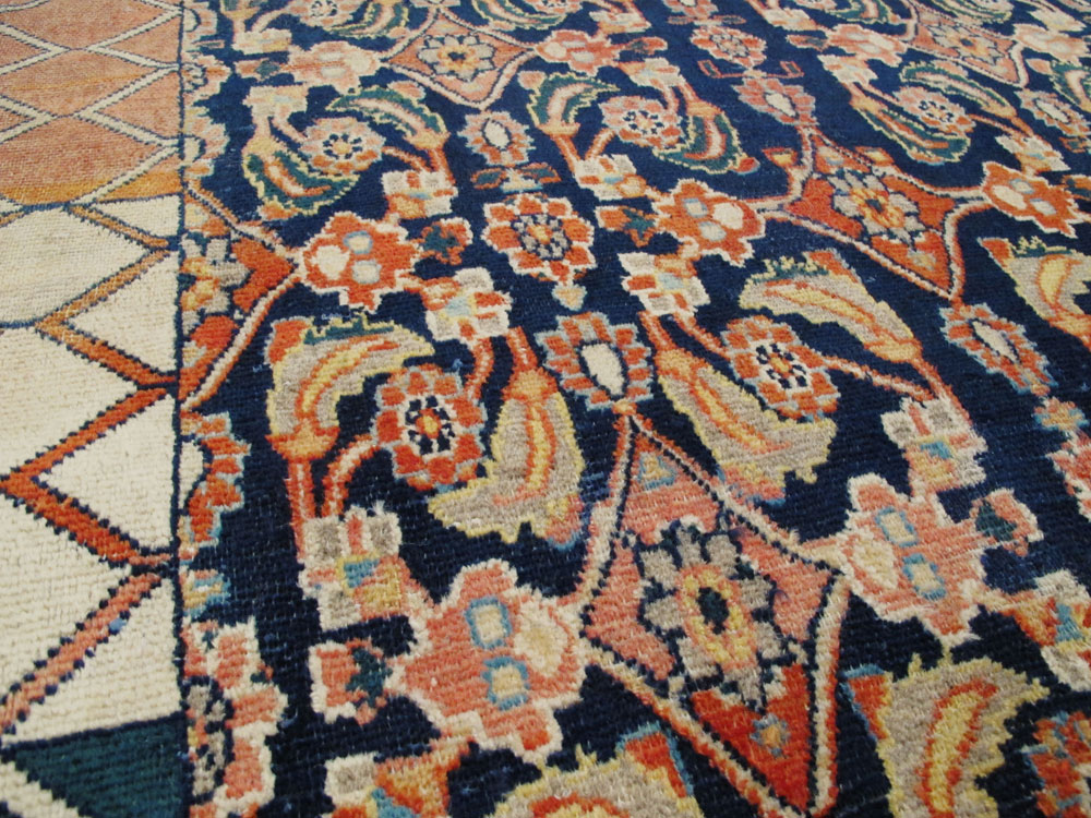 Vintage Persian Tabriz Rug, No.24562 - Staging