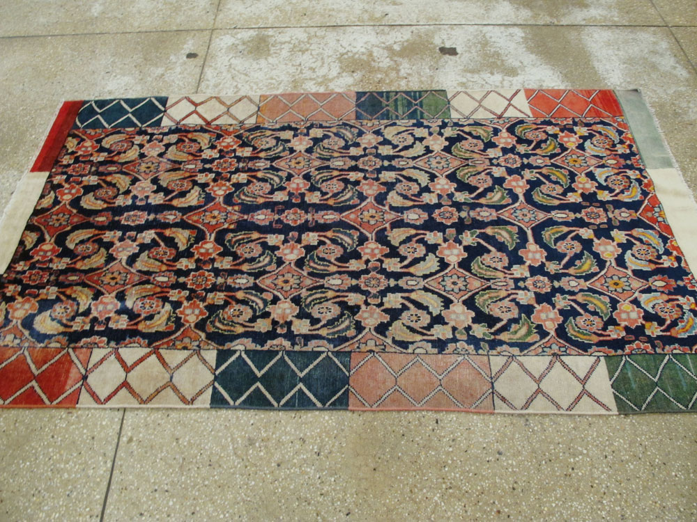 Vintage Persian Tabriz Rug, No.24562 - Staging