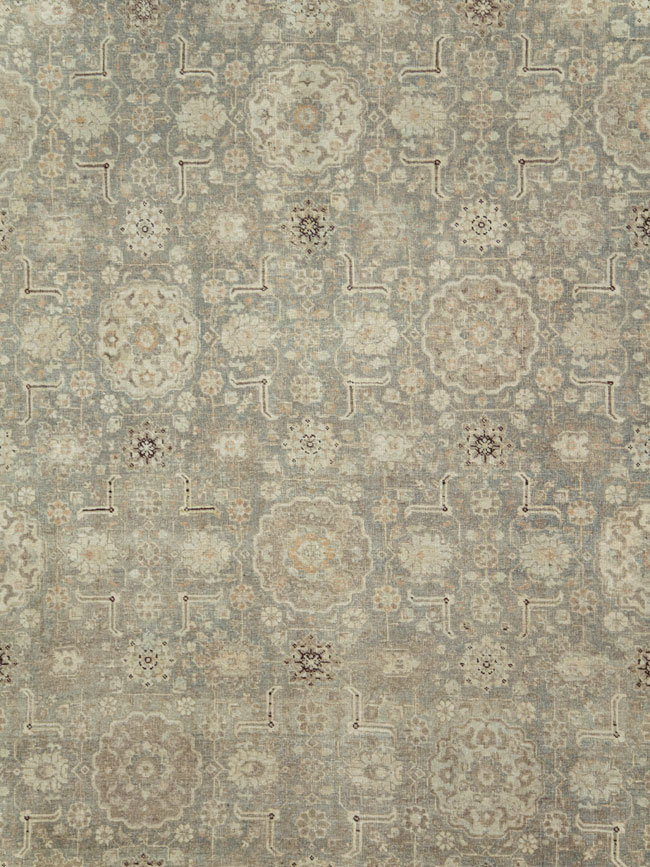 Antique Persian Tabriz Room Size Carpet, No.24570 - Staging