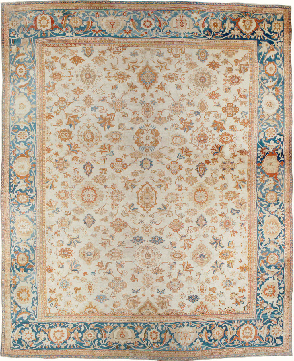 Antique Persian Sultanabad Carpet, No.24573 - Staging