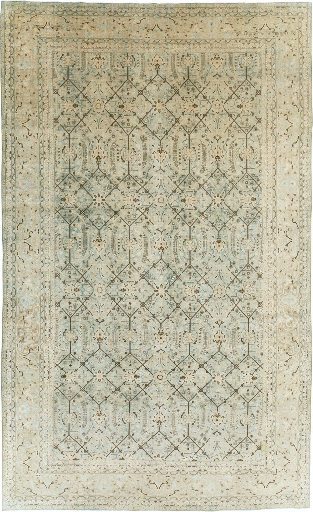 Antique Persian Tabriz Carpet, No.24579 - Staging