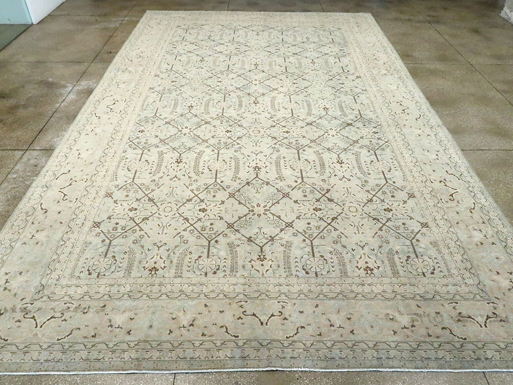 Antique Persian Tabriz Carpet, No.24579 - Staging
