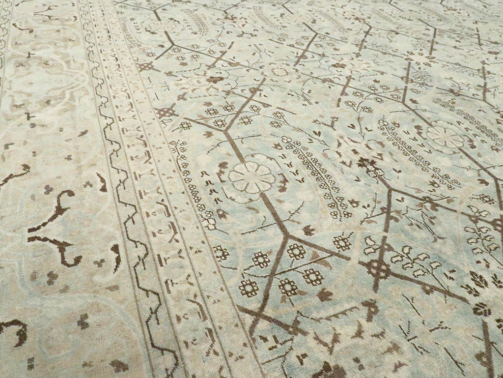 Antique Persian Tabriz Carpet, No.24579 - Staging